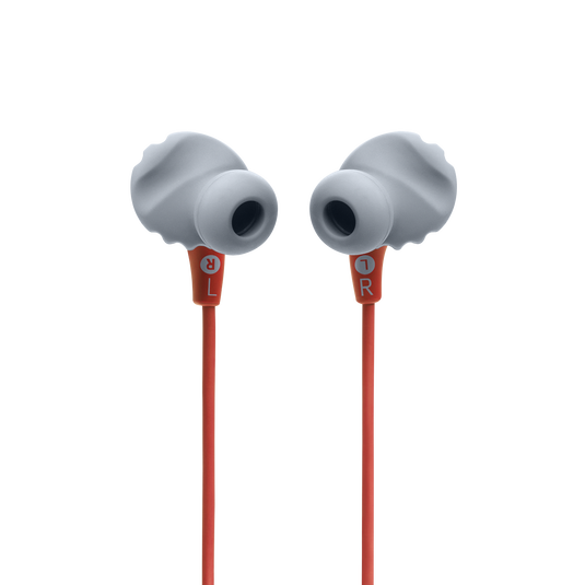 JBL Endurance Run 2 Wired - Coral Orange - Waterproof Wired Sports In-Ear Headphones - Back image number null